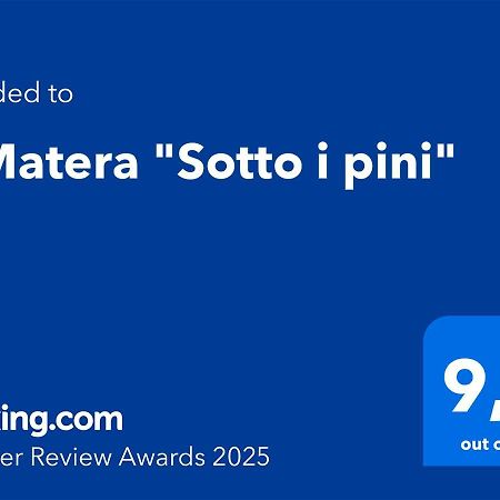 הוילה A Matera "Sotto I Pini" מראה חיצוני תמונה